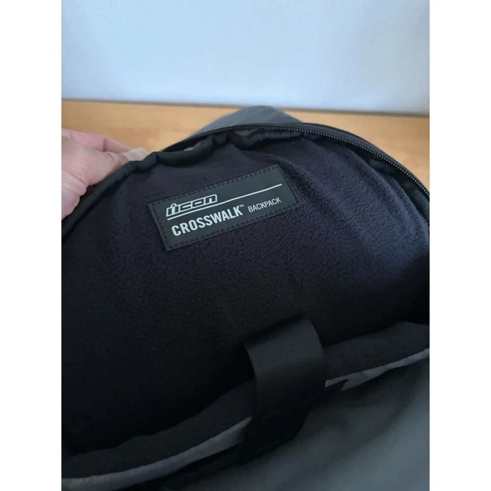 ICON Motorsports Crosswalk Motorcycle Backpack Black Men's Bag
